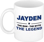 Jayden The man, The myth the legend cadeau koffie mok / thee beker 300 ml