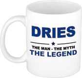 Dries The man, The myth the legend cadeau koffie mok / thee beker 300 ml