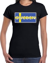 Zweden / Sweden landen t-shirt zwart dames S