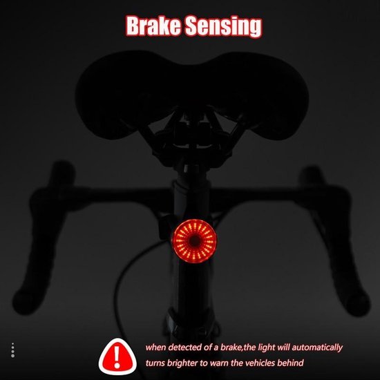 LED fiets achterlicht racefiets - Automatisch remlicht - Makkelijke montage - Oplaadbaar via USB - leadbike
