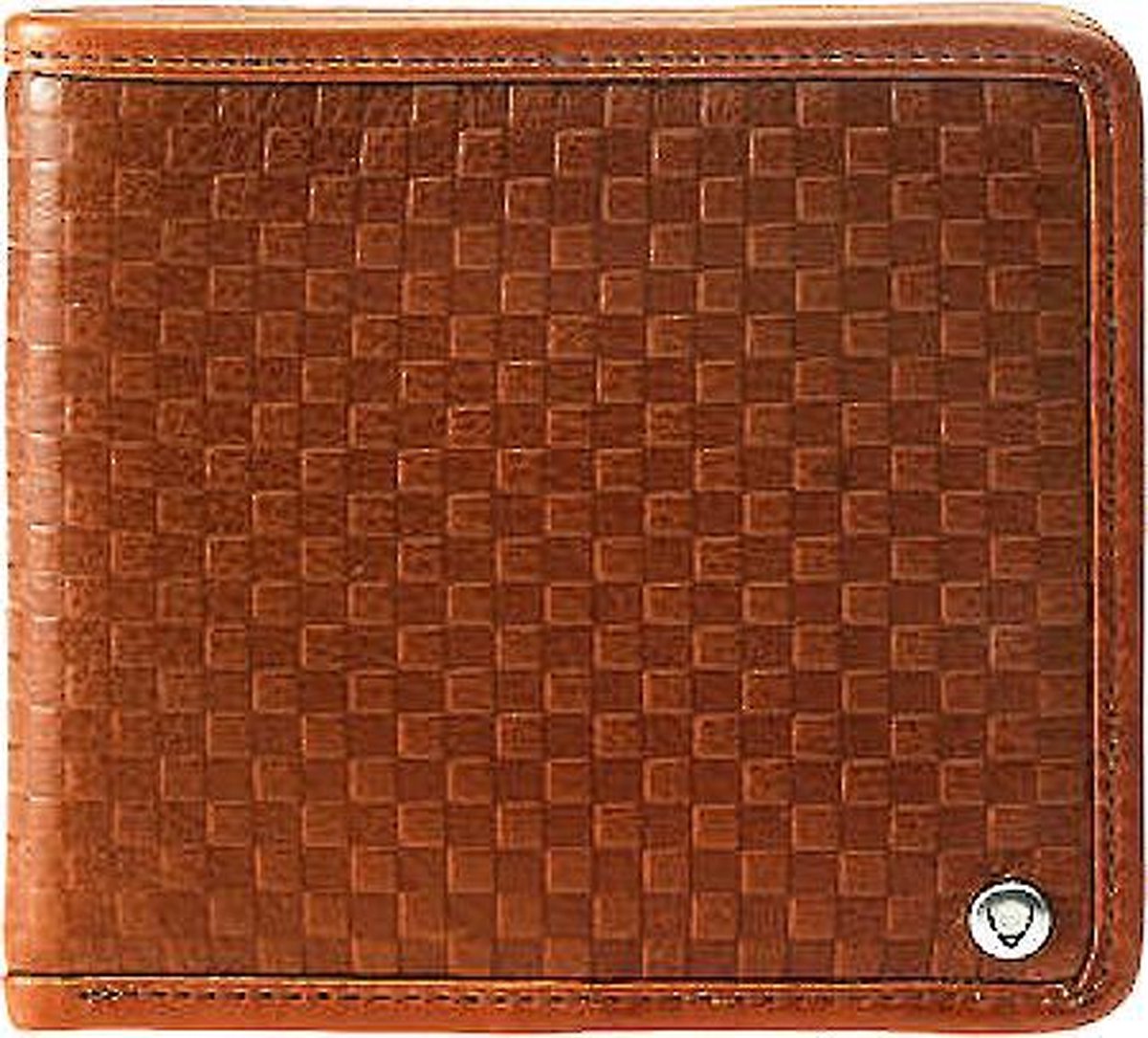 Hidesign lederen portefeuille 'Square cards' cognac
