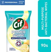 Cif Power & Shine Antibacteriële doekjes - Citrus - 90 doekjes