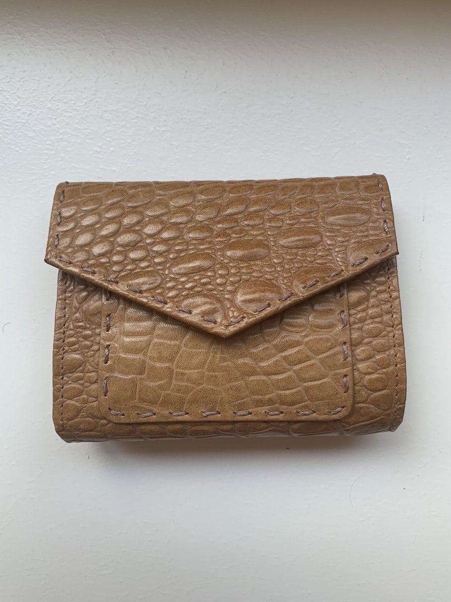 Hidesign lederen dames portemonnee 'Celia' naturel cognac