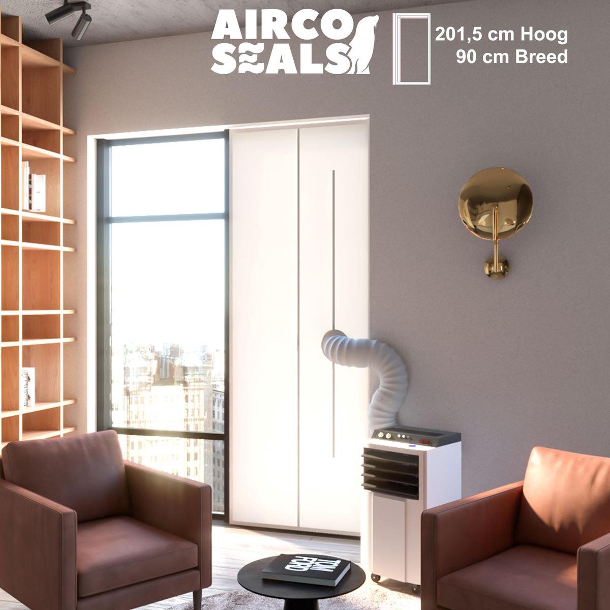 FDBW - Airco Deurafdichtingskit - 90 x 201,5 cm - Met Rits Sluiting
