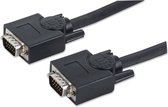Manhattan VGA Aansluitkabel VGA 15-polige stekker, VGA 15-polige stekker 20.00 m Zwart 335607 Schroefbaar VGA-kabel