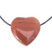 Rode jaspis edelstenen  hanger hart 2 cm aardend basis chakra