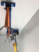 Electrische Fietslift blauw met oranje hijsbanden 125kg met CE-Keur certificering