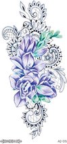 Temporary tattoo | tijdelijke tattoo | fake tattoo | bloemen met mandala tekening | 210 x 100 mm