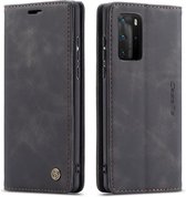 CaseMe - Hoesje geschikt voor Huawei P40 Pro - Wallet Book Case - Magneetsluiting - Zwart