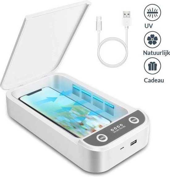 UV-C Sterilizer en Desinfectie box voor Smartphone, Sleutels, Horloges,  Mondkapje,... | bol.com