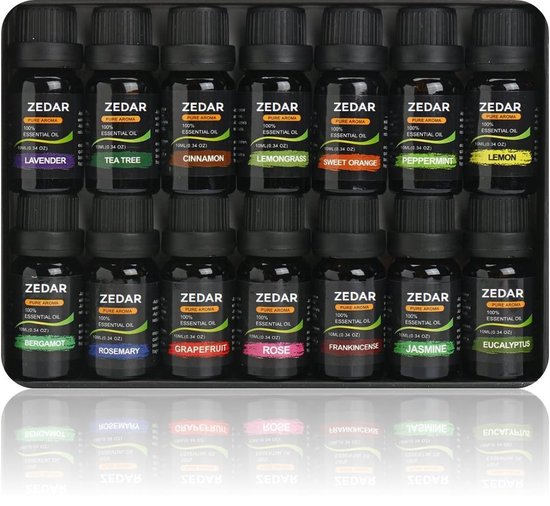 Etherische olie | Geurolie | Essentiele olie | Met o.a. Lavendel en Eucalyptus set van 14 stuks