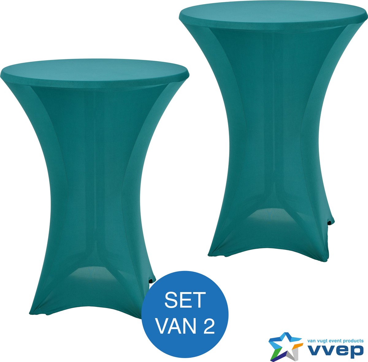 Statafelrok Style - Set van 2 - Ø 85 cm - Petrol