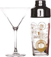 Luminarc Cocktailset  - 5-Delig - (1 shaker en 4 Glazen) En Yourkitchen E-kookboek - Heerlijke Smulrecepten