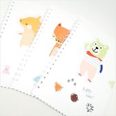 Schrijfblok Schrift Notitieboek Notitieblok B5 Animal 3 stuks