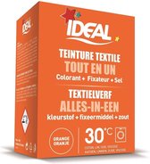 Ideal textielverf Oranje - 230 gram - Wasmachine - Alles in 1 - 30ºC -Handwas - Tie Dye - Eenvoudig en milieuvriendelijk in gebruik -