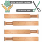 Brain Goods - Keukenkastorganizer Lade - Bamboe - 4 stuks