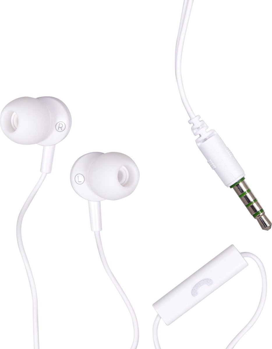 Maxell EB875 In-Ear koptelefoon met microfoon kleur Wit, bedraad, 3,5mm plug