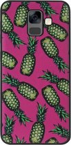 ADEL Siliconen Back Cover Softcase Hoesje Geschikt voor Samsung Galaxy A6 Plus (2018) - Ananas