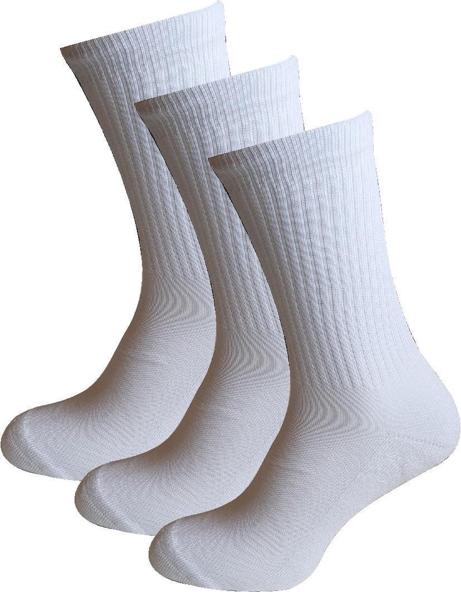 sokken, Sport sokken, Tennis sokken 3-pack wit Unisex 39-42