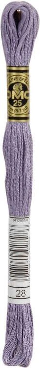 DMC Borduurzijde Aubergine Middel 28