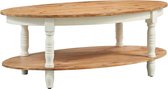 Salontafel -Massief hout-  koffietafel (Incl LW 3D Klok) coffee table woonkamertafel