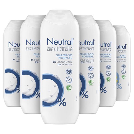Neutral 0% Parfumvrij Shampoo - 6 x 250 ml - Voordeelverpakking - Neutral