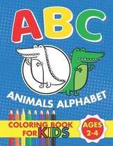 ABC Animals Alphabet Coloring Book For Kids Ages 2-4