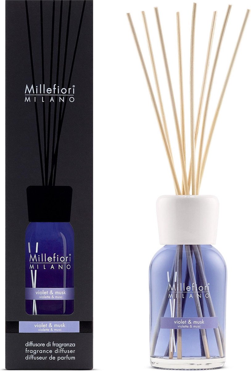 Millefiori Milano Geurstokjes 250 ml - Violet & Musk