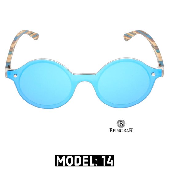 BEINGBAR Eyewear "Model 14" Sustainable Bamboo Sunglasses van BEINGBAR — afbeelding 3