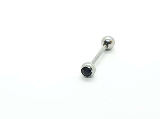 316L Roestvrij Stalen Tongpiercing Barbell - Sex Lettering Zilver/Goud