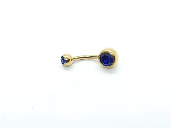 Navel Piercing - Goud Met Steentjes | bol.com