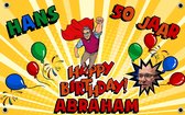 Verjaardagsbanner super abraham 50 jaar