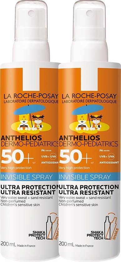 La Roche-Posay Anthelios Kids Onzichtbare Zonnebrand Spray SPF50+ - 2x 200  ml | bol