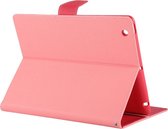 GOOSPERY FANCY DIARY voor iPad 4/3/2 Cross Texture lederen tas met houder & kaartsleuven & portemonnee (roze)