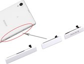 SIM-kaartdop + USB-poort Poortadapter + Micro SD-kaartdop Stofdichte blokset voor Sony Xperia Z1 / L39h / C6903 (wit)