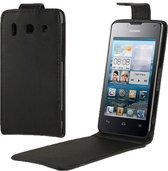 Verticale Flip Leather Case voor Huawei G510 (zwart)