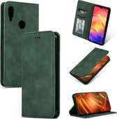 Retro Skin Feel Business Magnetische horizontale flip lederen tas voor Redmi Note7 & Redmi Note7 Pro (legergroen)