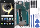 Lcd-scherm en digitizer volledige montage met frame voor Lenovo K8 Note XT1902-3 (zwart)