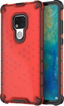 Honeycomb Shockproof PC + TPU Case voor Huawei Mate 20 (rood)