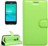 Voor Asus ZenFone GO / ZB452KG Litchi Texture Horizontaal Flip Leren Case met Magnetische Gesp & Houder & Kaartsleuven & Portemonnee (Groen)