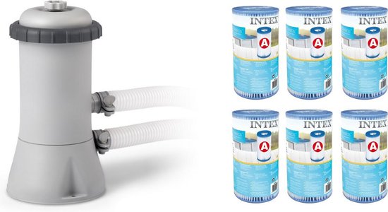 Pompe de filtration Intex 12v - 2271 L / heure pour piscine Intex + 6  filtres A -... | bol
