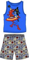 Marvel Avengers pyjama - blauw - grijs - Glow in the dark - maat 104 / 4 jaar