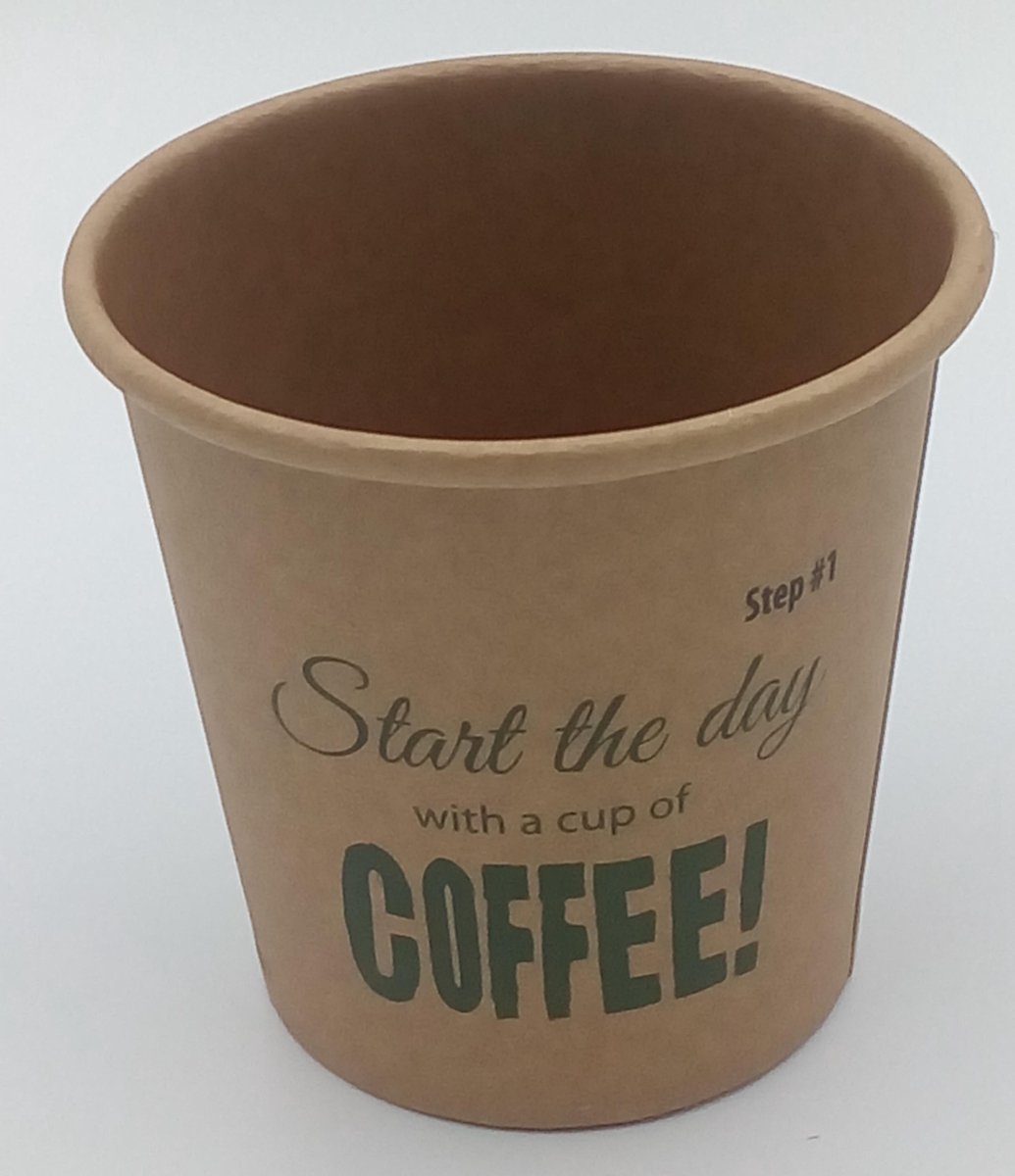 Silly Times koffie beker - biobased paper cups 180 ml - 50 stuks