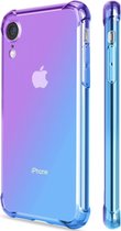 Apple iPhone XR Backcover - Paars / Blauw - Shockproof TPU