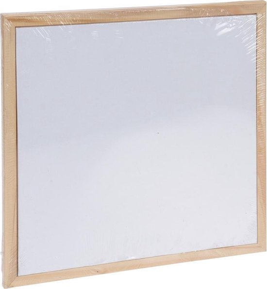 1x Canvas/schildersdoek 30x30 met houten lijst hobby/knutselmateriaal | bol.com