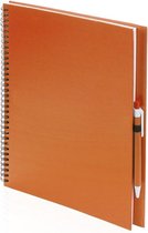 Schetsboek oranje harde kaft A4 formaat - 80x vellen blanco papier - Teken boeken