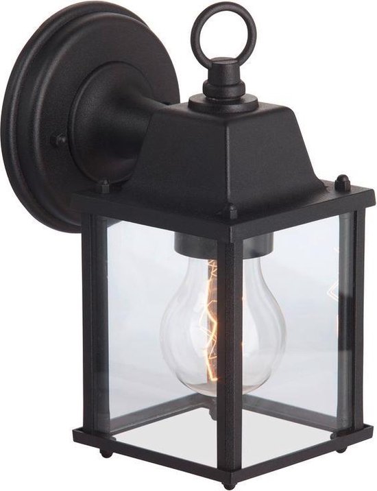 Brilliant IRVIN - Buiten wandlamp - Transparant;Zwart