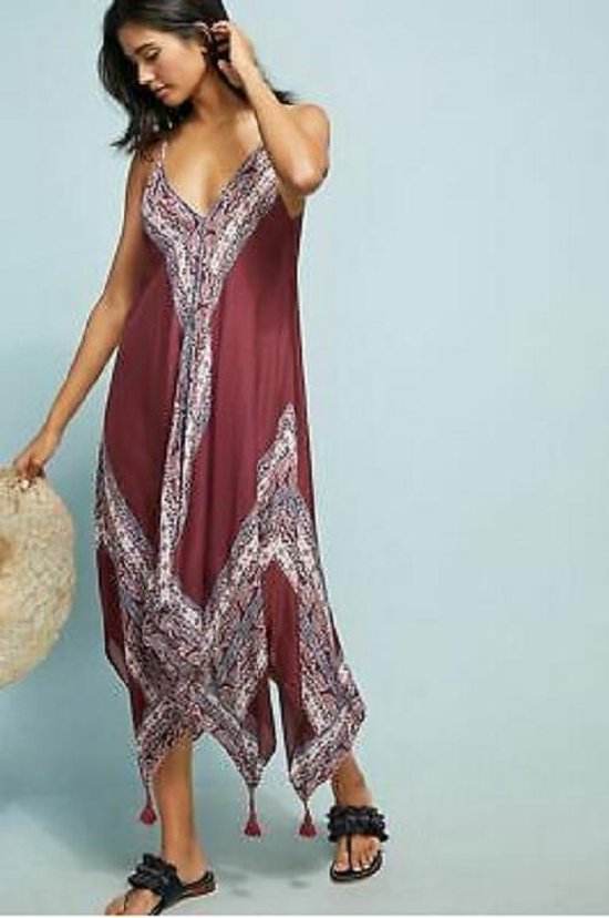 Seafolly Water Garden Paisley Scarf Dress Dames Zomerjurk Paars Met