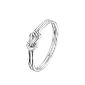 Ring - Zilver - Knoop - Aanschuifring - 17,25 mm - 4.5mm - Poli - Sieraden Vrouw -Gerhodineerd - Zilver 925