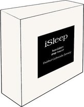 iSleep Dubbel Jersey Topper Hoeslaken - Litsjumeaux - 180x200/210 cm - Wit